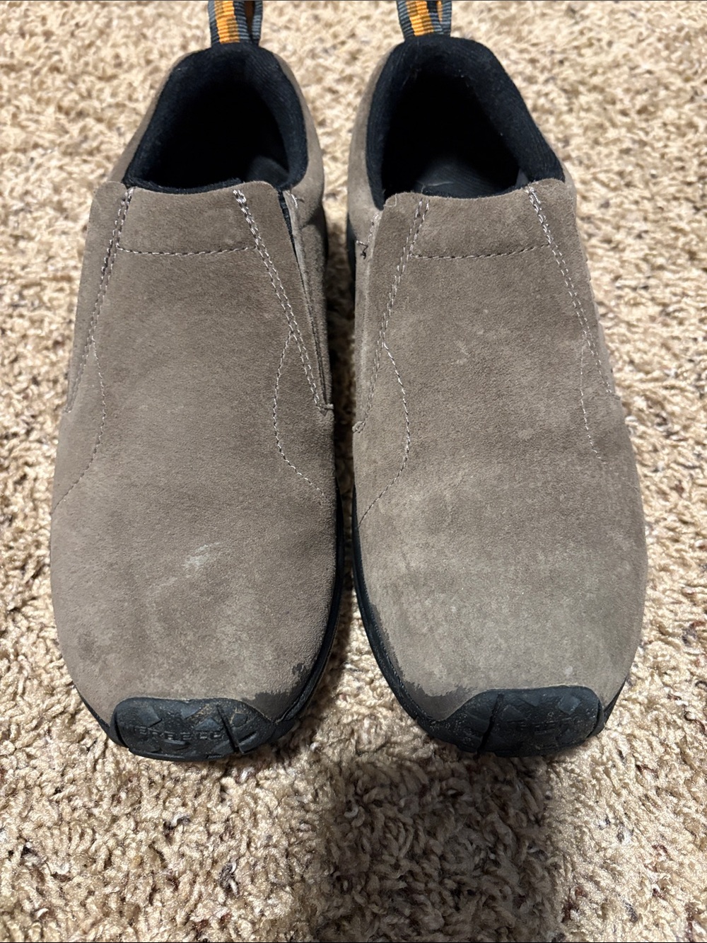 Merrell Taupe Suede Slip-On Loafers